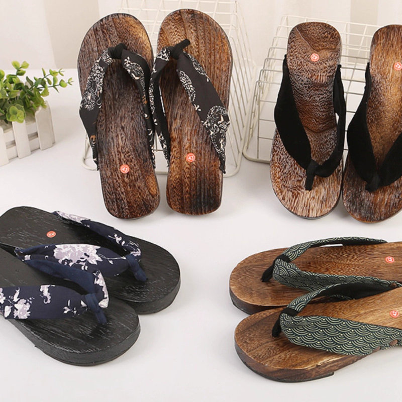 Geta Wooden Sandal - Sabots d'été Anime Ninja pour hommes