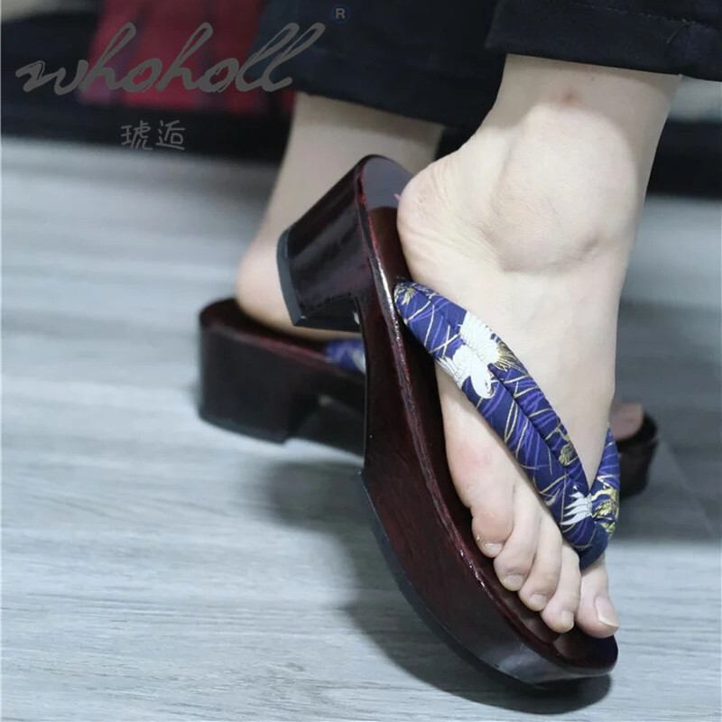 Geta Wooden Sandal - Pantoufles d'été japonaises en bois pour