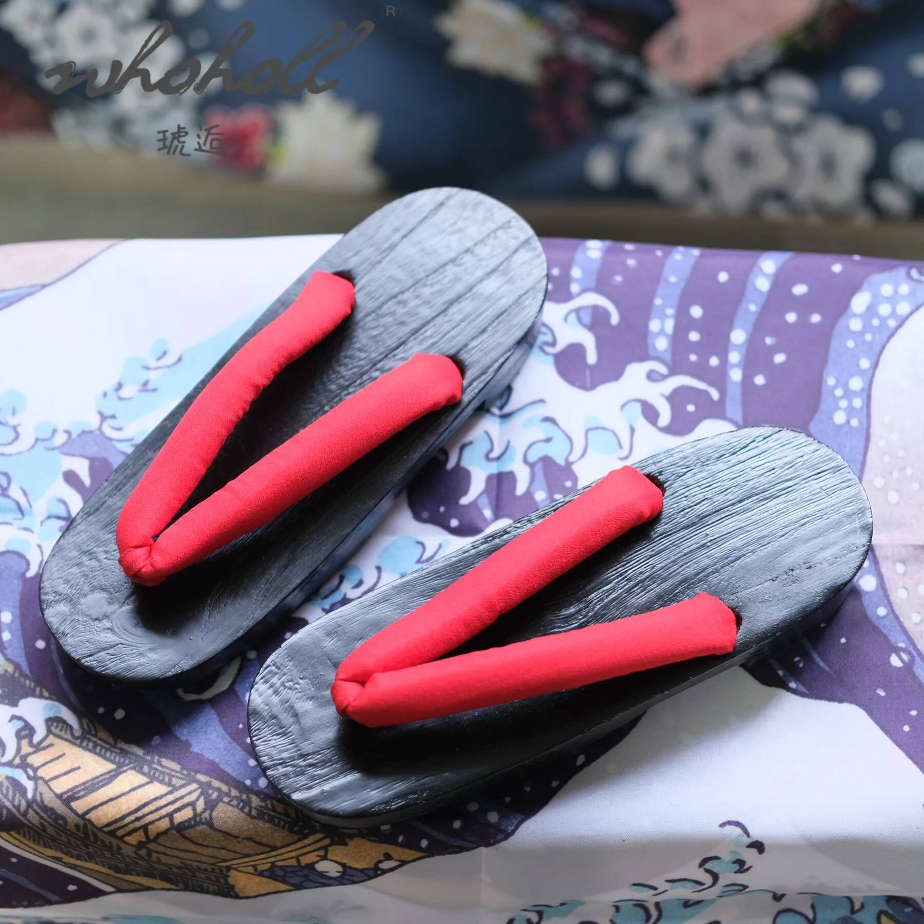 Geta Wooden Sandal - Pantoufles d'été japonaises Geta Ninja en
