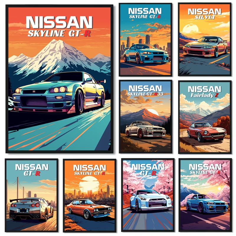 Japanese Lifestyle Home - Affiche de voiture de sport classique