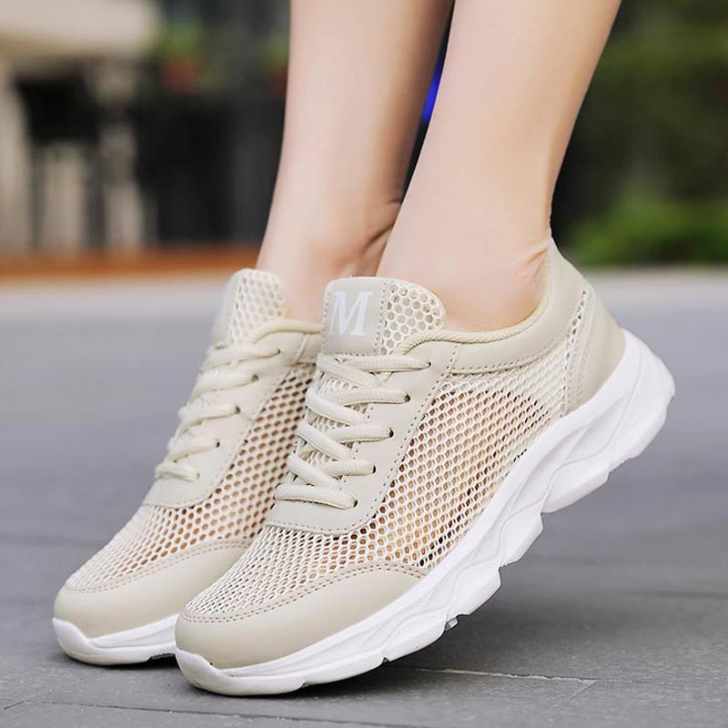 Japanese Lifestyle News - Été Respirant Sneakers Femmes Maille Femmes