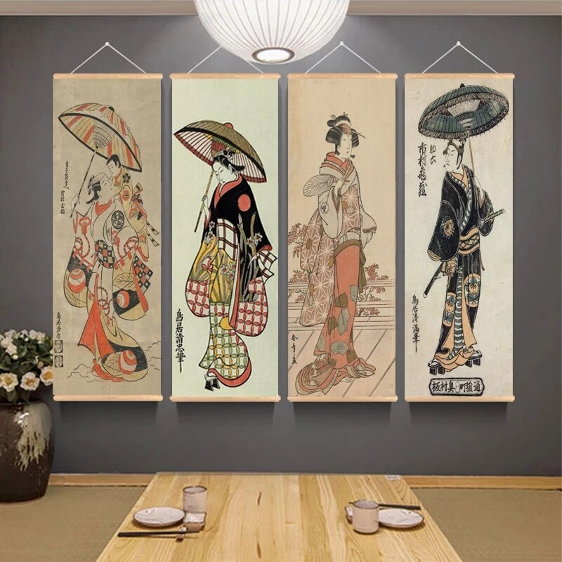 Japanese Lifestyle Anime - Affiche murale d'anime vintage japonais sur