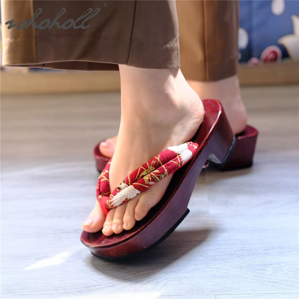 Geta Wooden Sandal - Chaussures de cosplay d'animation japonaise Geta,