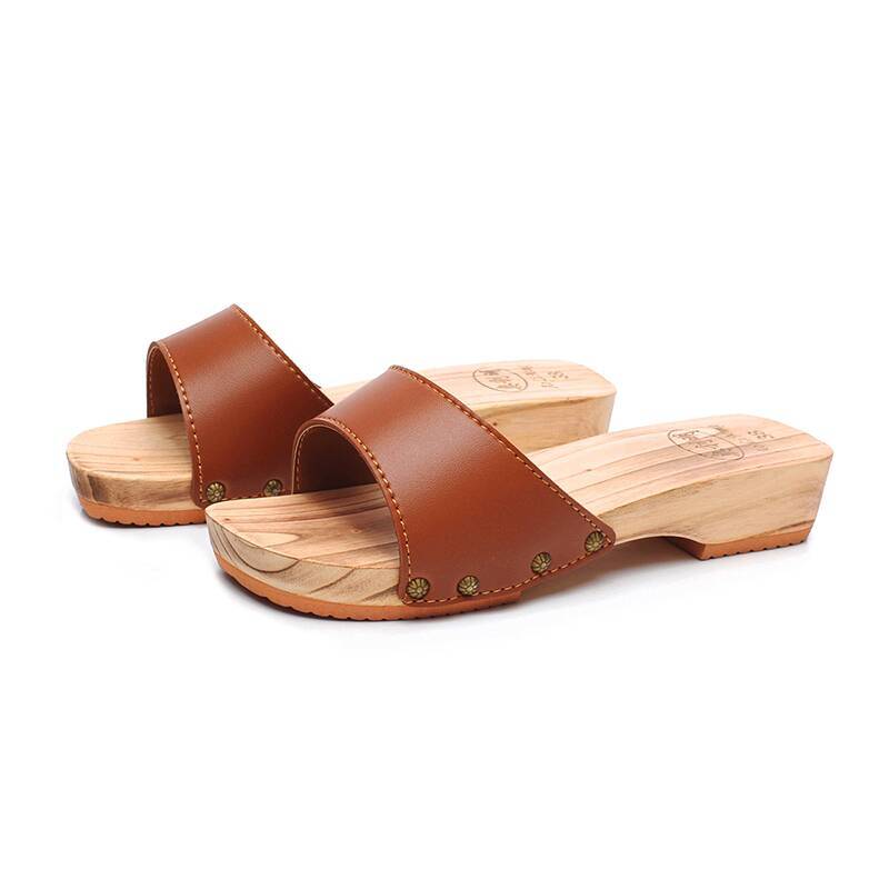 Geta Wooden Sandal - Pantoufles d'été en bois pour femmes,