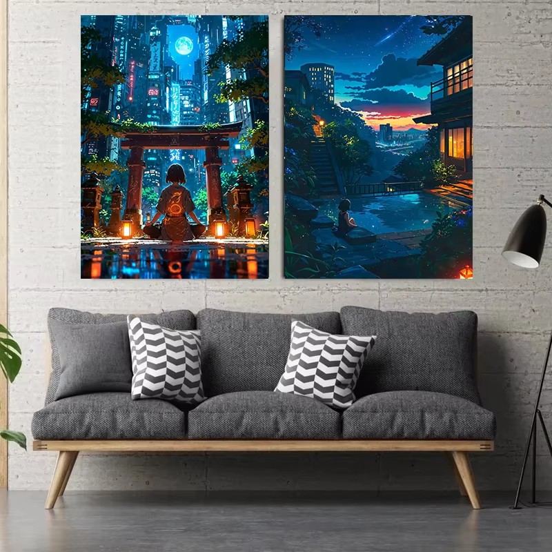 Affiche de paysage urbain néon - Japanese Lifestyle Anime avis et prix