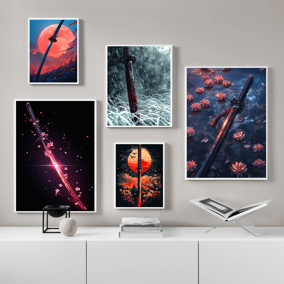Affiche d'épée japonaise tradi - Japanese Lifestyle Home avis et prix